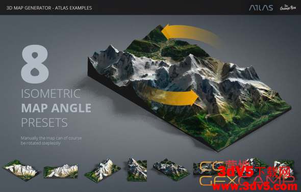 Graphicriver - 3D Map Generator - Atlas - From Heightmap to real 3D map